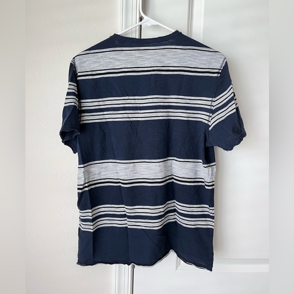INC International Concepts Men's Shirt Medium Striped Blue - Picture 2 of 7